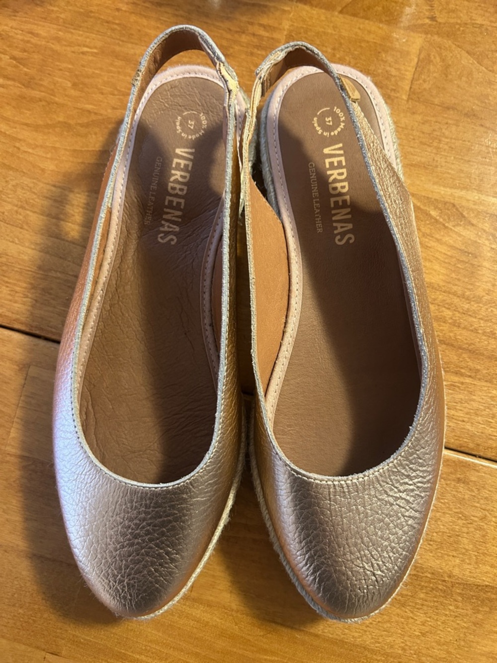 Verbenas Women's Metallic Gold Slingback Flats